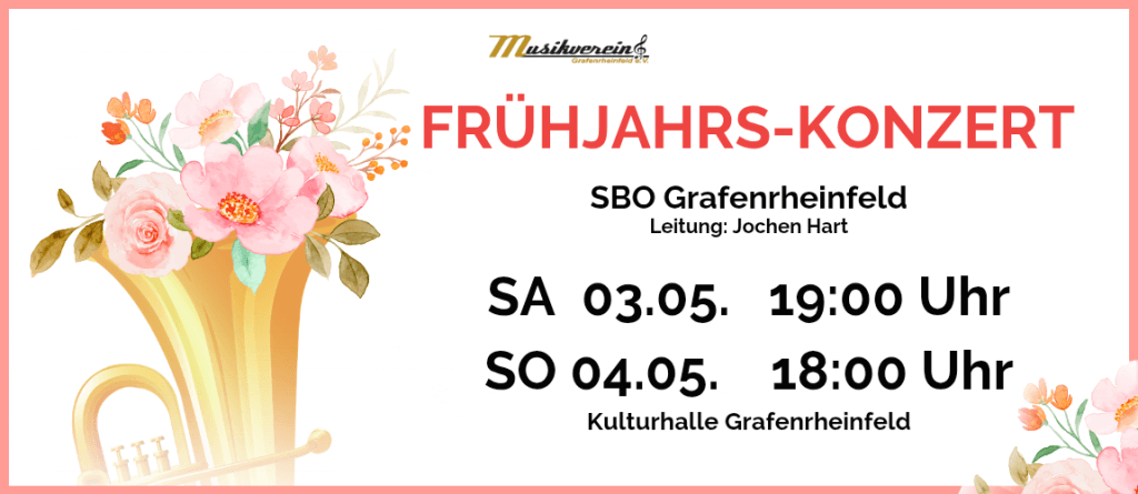 Frühling Konzert Dirigent Jochen Hart Sbo Grafenrheinfeld Rafeld Orchester symphonisch Blasorchester Frühjahrskonzert